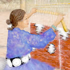 Illustration of Grandmother for Navajo book: My Family