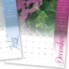 Calendar Design. Water Pattern Photographs also by Stephanie DeGeorge