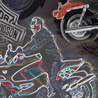 Photo Collage of Motorcycles for PowerPoint Title Page Template